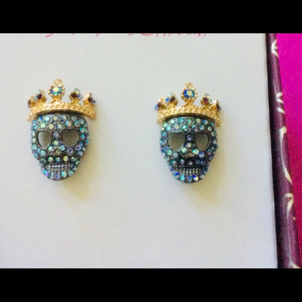 Betsey Johnson,Day of the dead post earrings